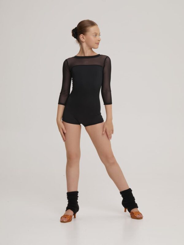 Боди с кокеткой сеткой