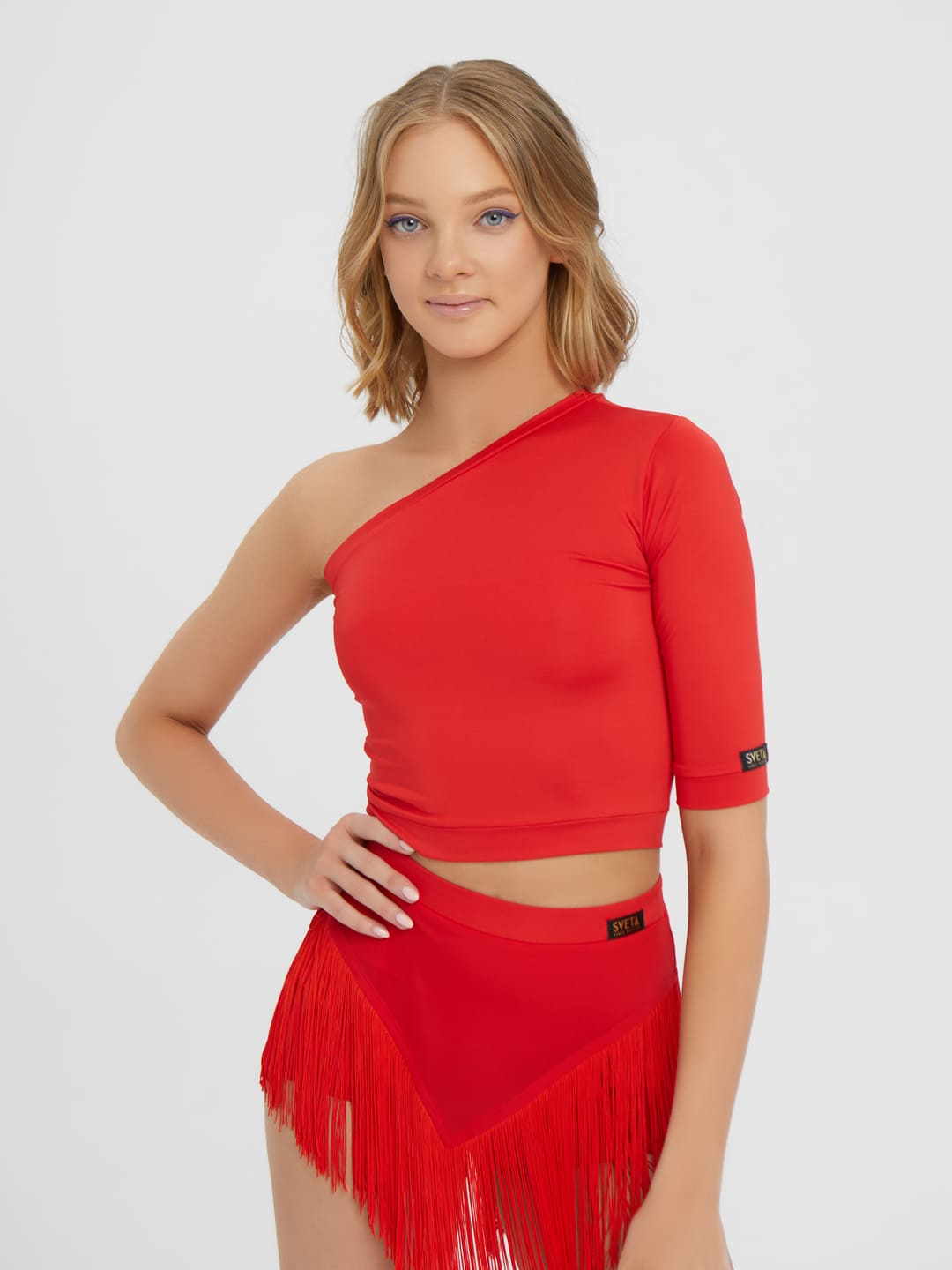 Топ асимметричный с рукавом — изображение 5