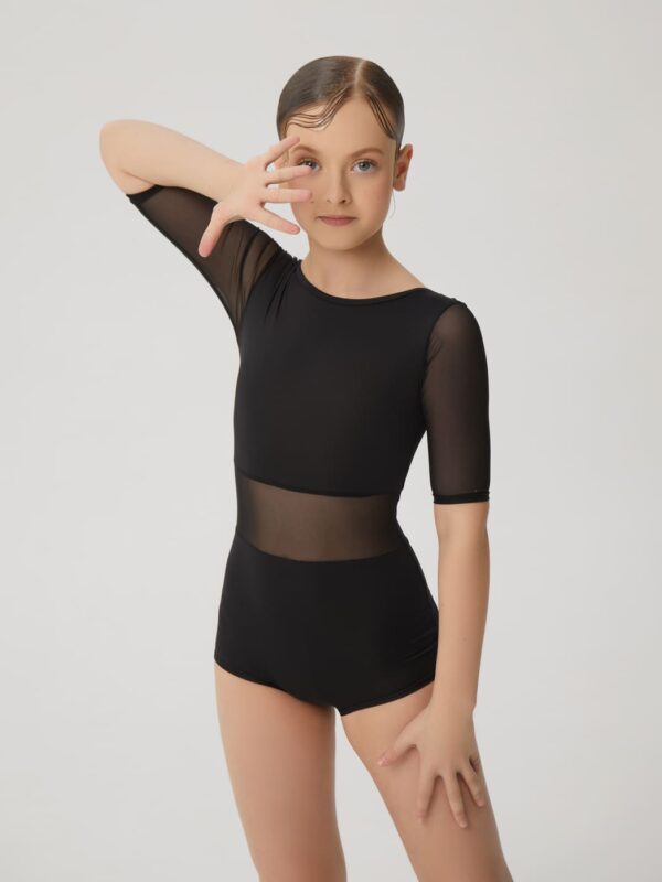 Боди с сеткой на талии