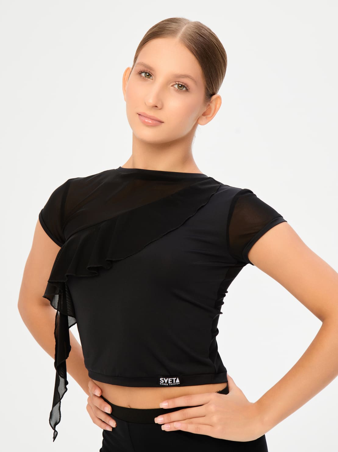 Топ с кокеткой и воланом — изображение 3