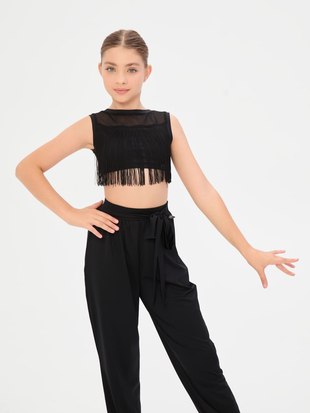 Брюки на манжете с поясом — изображение 3