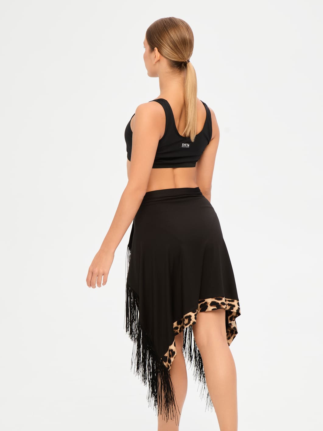 Асимметричная юбка-косынка с кистями — изображение 2