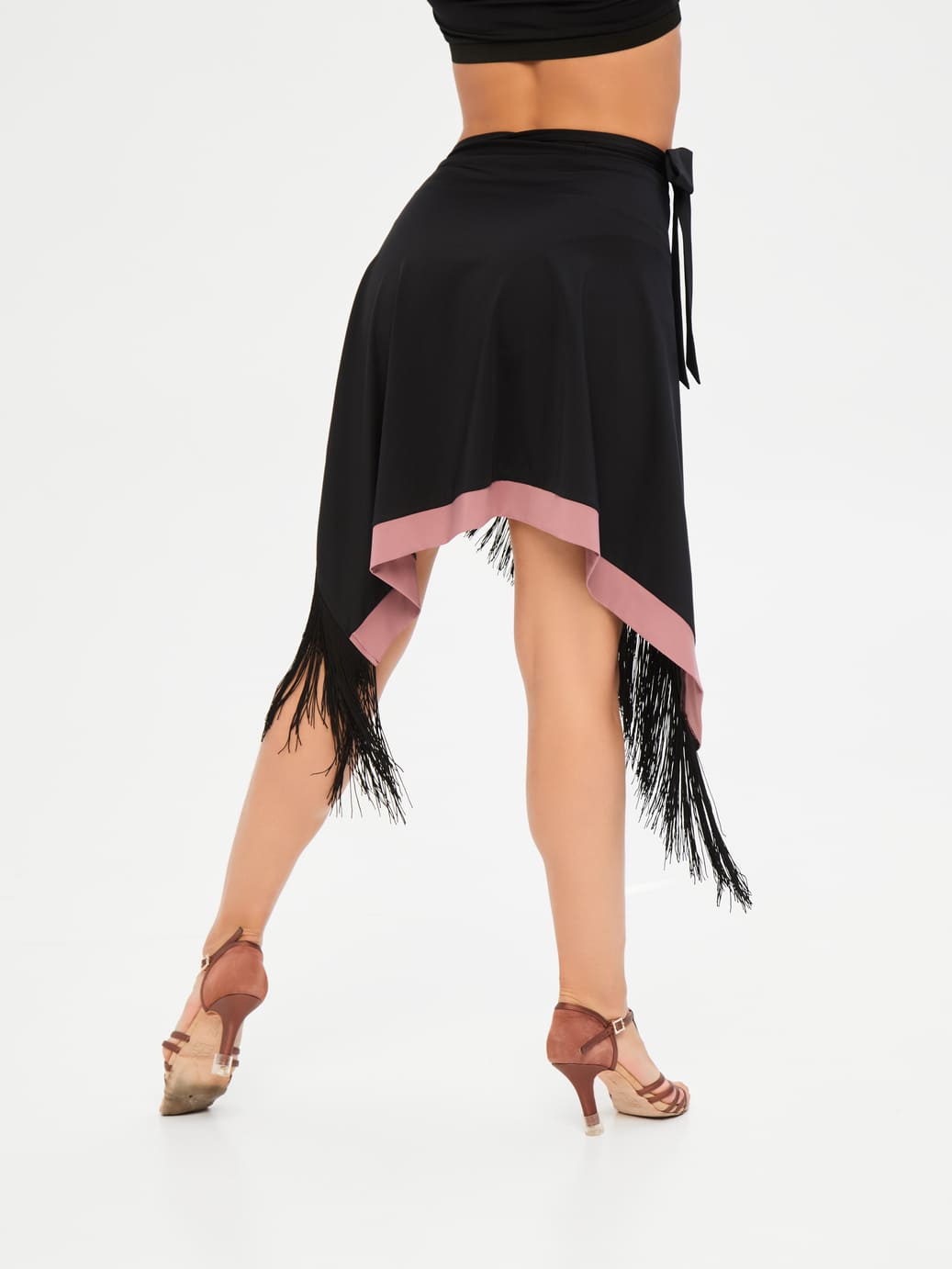 Асимметричная юбка-косынка с кистями — изображение 5