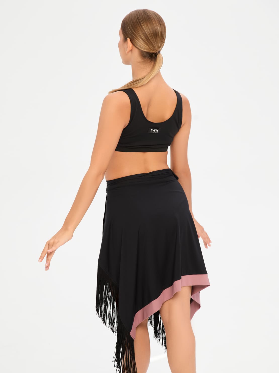 Асимметричная юбка-косынка с кистями — изображение 2