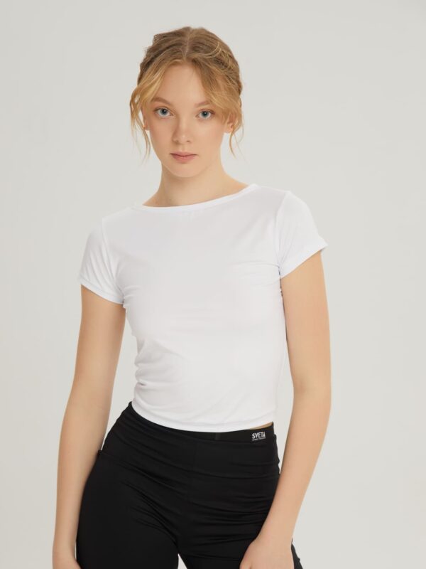 Кроп топ короткий рукав