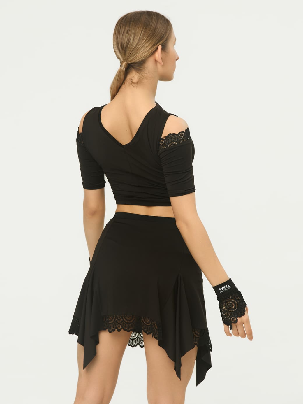 Юбка с кружевом по низу и вставками — изображение 2