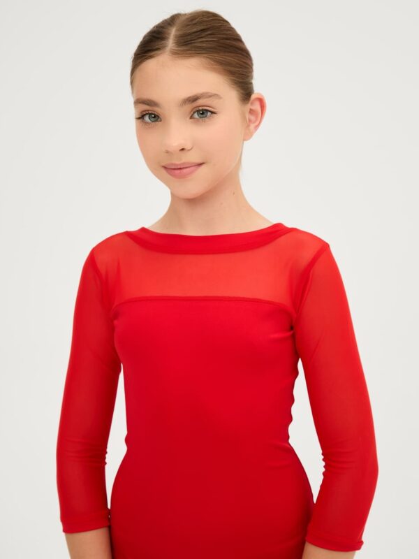 Боди с кокеткой сеткой