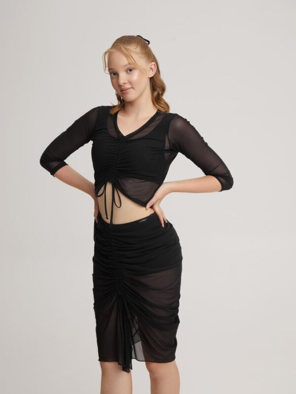 Топ-сетка с драпировкой