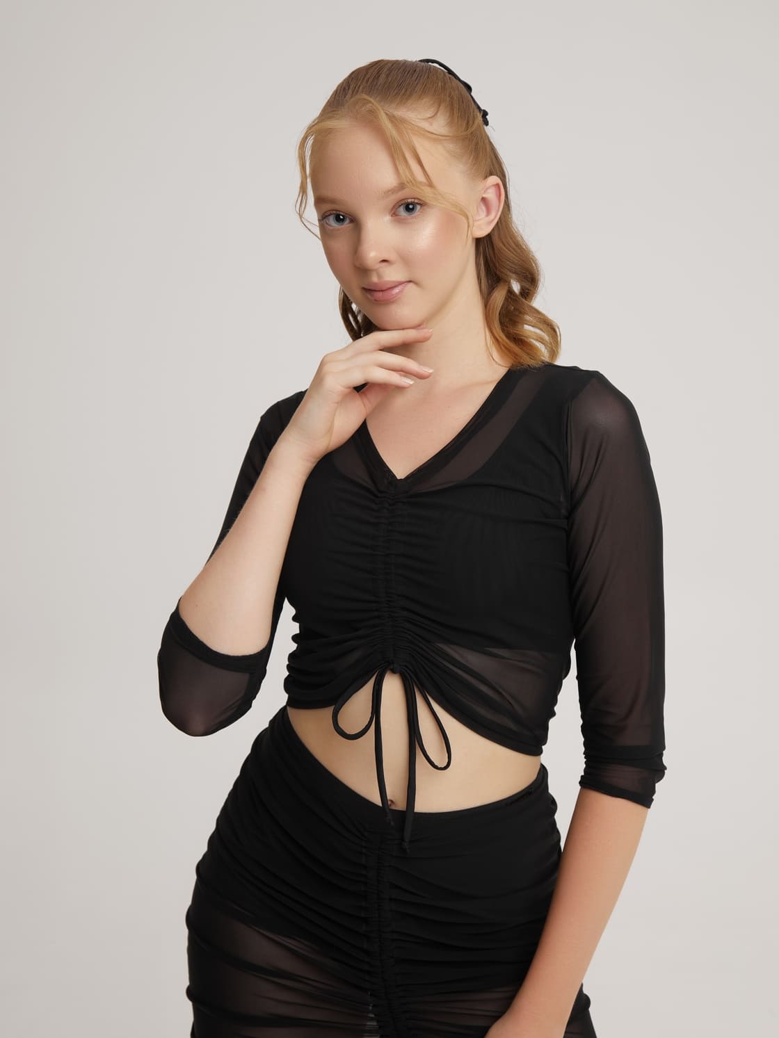 Топ-сетка с драпировкой — изображение 2